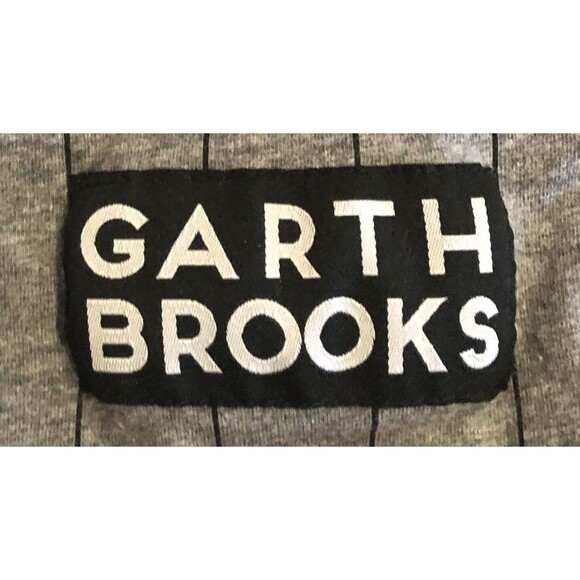 Garth Brooks World Tour Concert M T-Shirt Pinstripe 3/4 Sleeve Raglan Baseball - Picture 4 of 7